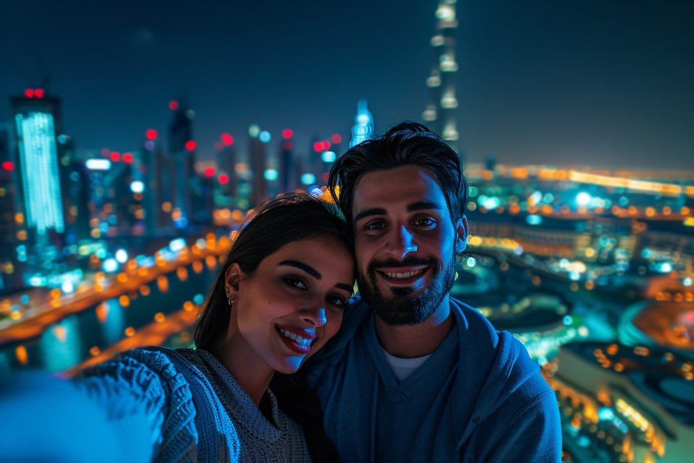 Dubai Night Photographs and Romance